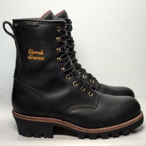 Chippewa Paladin 8" waterproof steel toe loggers boots men's size 10W